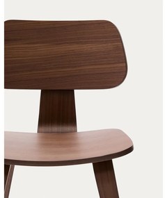 Sötétbarna étkezőszék diófa dekorral Gena – Kave Home