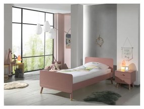 Rózsaszín gyermekágy fenyőfából, 90 x 200 cm - Vipack Billy