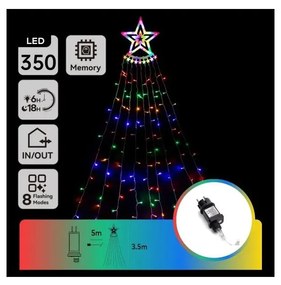 Aigostar - LED RGBY Kültéri karácsonyi fényfüzér 350xLED/6W/230V 3,5m IP44
