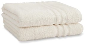 Krémszínű frottír pamut fürdőlepedő szett 2 db-os 90x140 cm Zero Twist – Catherine Lansfield