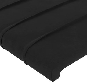 fekete bársony LED-es fejtámla 183x16x118/128 cm