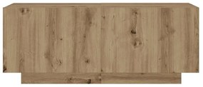 kézműves tölgy színű szerelt fa TV-szekrény 100 x 35 x 40 cm