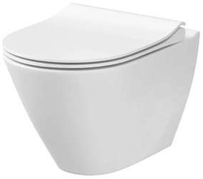 Cersanit City Oval CleaOn, függő WC csésze ülőke nélkül, fehér, K35-025