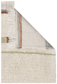 Kék-krémszínű mosható kézi szövésű pamut szőnyeg 90x130 cm Lanes Vintage Blue – Lorena Canals