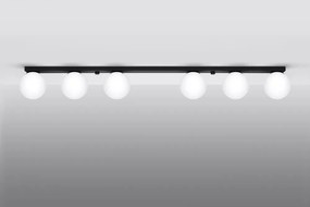 Fekete mennyezeti lámpa üveg búrával ø 12 cm Umerta – Sollux