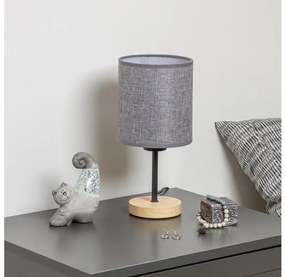 Brilagi Brilagi - Asztali lámpa NUBILA WOOD 1xE27/25W/230V tölgy/szürke BG1567O