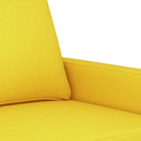 vidaXL 2 személyes világossárga szövet kanapé 120 cm