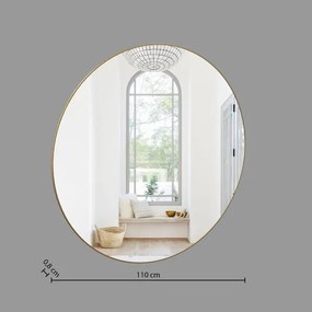 Atmosphera - Fali tükör ALICE átm. 110 cm arany