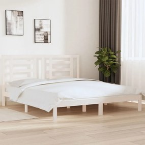Fehér tömör fa ágykeret 180 x 200 cm (6FT Super King Size)