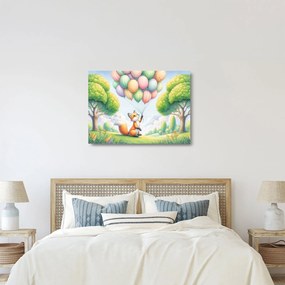 Üveg kép – Boldog róka (70x50 cm)