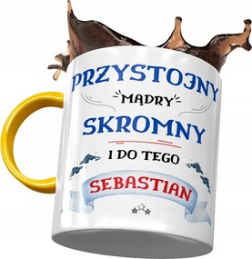 Sárga bögre Sebastian Férj Kolléga Ajándék Nyomtatott Fotóval