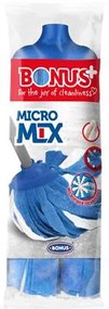 Felmosófej, mikroszál és viszkóz, BONUS MicroMIX, kék-fehér (KHT1304)