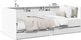 vidaXL fehér kanapéágy fiókkal matrac nélkül 90x200 cm