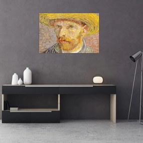 Kép - Vincent van Gogh, Self-Portrait with a Straw Hat (The Potato Peeler), reprodukciók (90x60 cm)