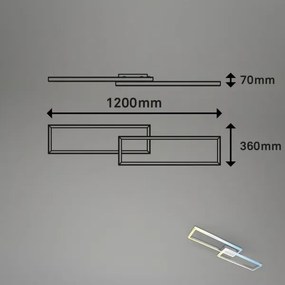 Briloner 3761019 - LED dimmelhető mennyezeti lámpatest LED/45W/230V 2700-6500K+távirányító matt króm