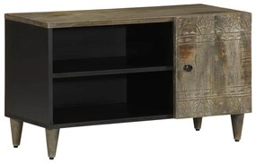 világosszürke tömör mangófa TV-szekrény 80x31,5x46 cm
