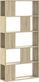 vidaXL 5 szintes sonoma tölgy színű fa könyvespolc 80,5x23,5x162,5 cm