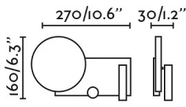 LED Dimmelhető fali kislámpa KLEE LED/10W/230V + LED/3W bal