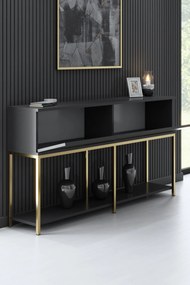 Konzolasztal Lord - Anthracite, Gold