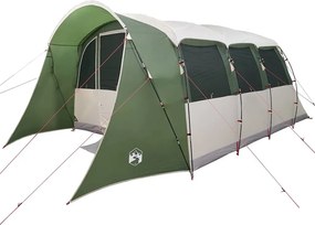 vidaXL Családi Sátor tetővel Zöld és Fehér 576 x 325 x 213 cm