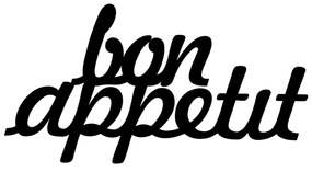Fém fali dekoráció, Bon Appetit 1 - Fekete