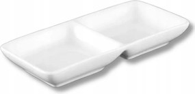 Wilmax osztott tál snackekhez és szószokhoz 14,5 x 7,5cm fehér porcelán