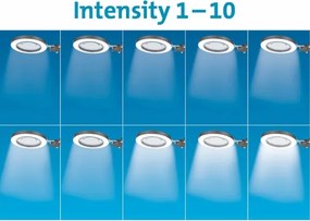 Extol - LED Dimmelhető asztali lámpa nagyítóval LED/8W/5V 2900/4500/7500K fekete