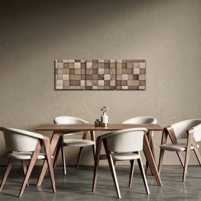 Kép - bézs kocka (órával) (90x30 cm)