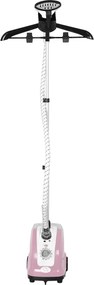 HOMCOM 1.4L Gőzölős Vasaló Állítható Hőmérséklet 11 Szinten Vertikális Vasaló Központ 1800W 26x21,5x146 cm Rózsaszín | Aosom