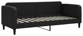 fekete kihúzható szövet heverő 80 x 200 cm