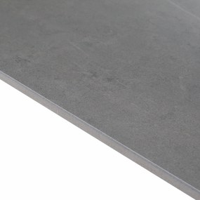 Étkezőasztal, szürke/fekete, 121x71 cm, FLORENC TYP 1