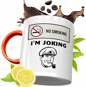 Narancssárga Bögre Dohányosoknak Ajándék fényképes nyomattal