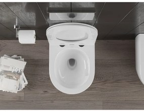 Mexen Carmen, fali WC csésze 490x365x340 mm, Perem nélküli Tornado, fényes fehér, 3388XX00T