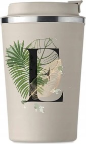 Prémium bézs termo bögre E-betűvel Eliza Ela Ewelina KT_235_b