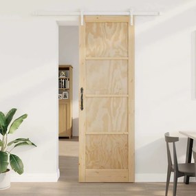 Csúszó Ajtó Természetes és fehér 78 x 232 cm