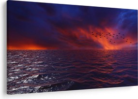 Tengeri kép a madarakkal (90x60 cm)
