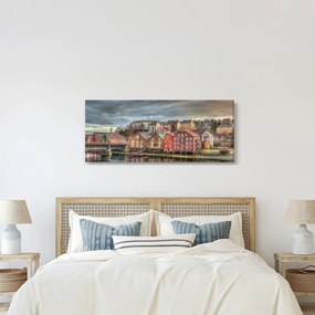 Kép - házak a folyó mellett (120x50 cm)