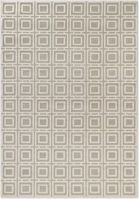 Nappali szőnyeg 200x290cm, plüss bézs-krém haj, boho minta