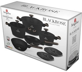 BerlingerHaus Black Rose titánbevonatú edénykészlet, 10 darabos