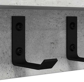 Fali Kabáthorog Beton szürke 60 x 10.5 x 10.5 cm Faanyag