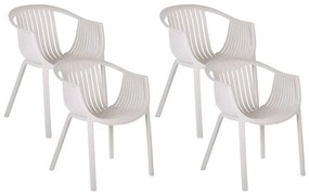 Bézs kerti szék négydarabos szettben NAPOLI Beliani