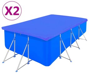 2 db négyszögletes PE medencetakaró 90 g/nm 540 x 270 cm
