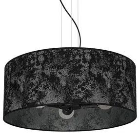 Csillár zsinóron SATINO 3xE27/60W/230V fekete/szürke