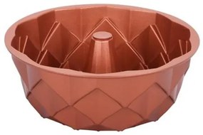 KITCHISIMO 24 cm gyémántmintás kuglófforma, rézszínű