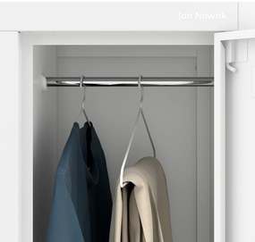 Szociális fém öltözőszekrény 6 ajtóval IGOR 900 x 1850 x 450 mm, fehér