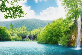 Fali fotótapéta előszoba konyhába Természetes vízesés 104x70 Ragasztó