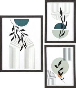 Fekete fali képkeret szett 3 db-os 30x40 cm Aspen – House Nordic