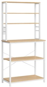 MARGE konyhai polcos állvány, barna/fehér