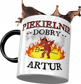 Fekete Bögre Artúr Férj Kolléga Ajándék Nyomtatott Fotóval