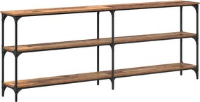 vidaXL Konzolasztal Öreg fa 200 x 29 x 75 cm Mérnöki fa és fém